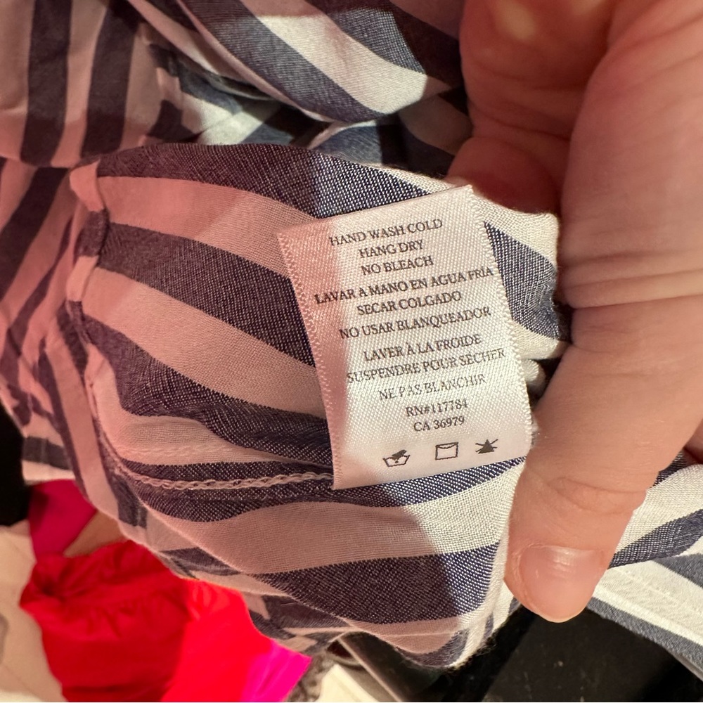 Rails Piper Button Front Striped Top - image 7